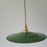 Green and white enamelled suspension