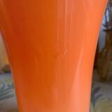 Vintage Opaline Glass Vase Orange - 1970s - Pop Style