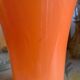 Vintage Opaline Glass Vase Orange - 1970s - Pop Style