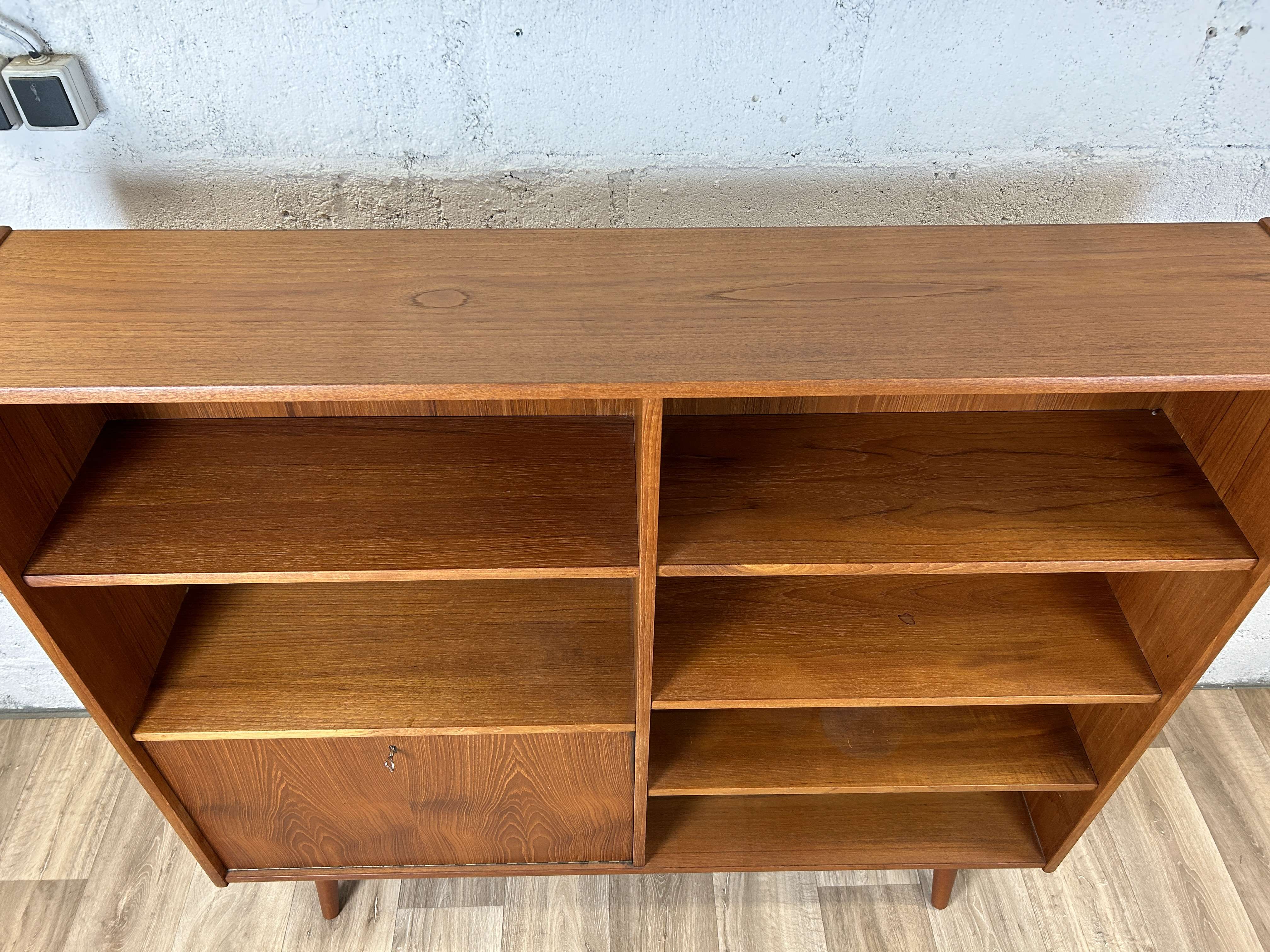 Scandinavian teak bookcase, 60s