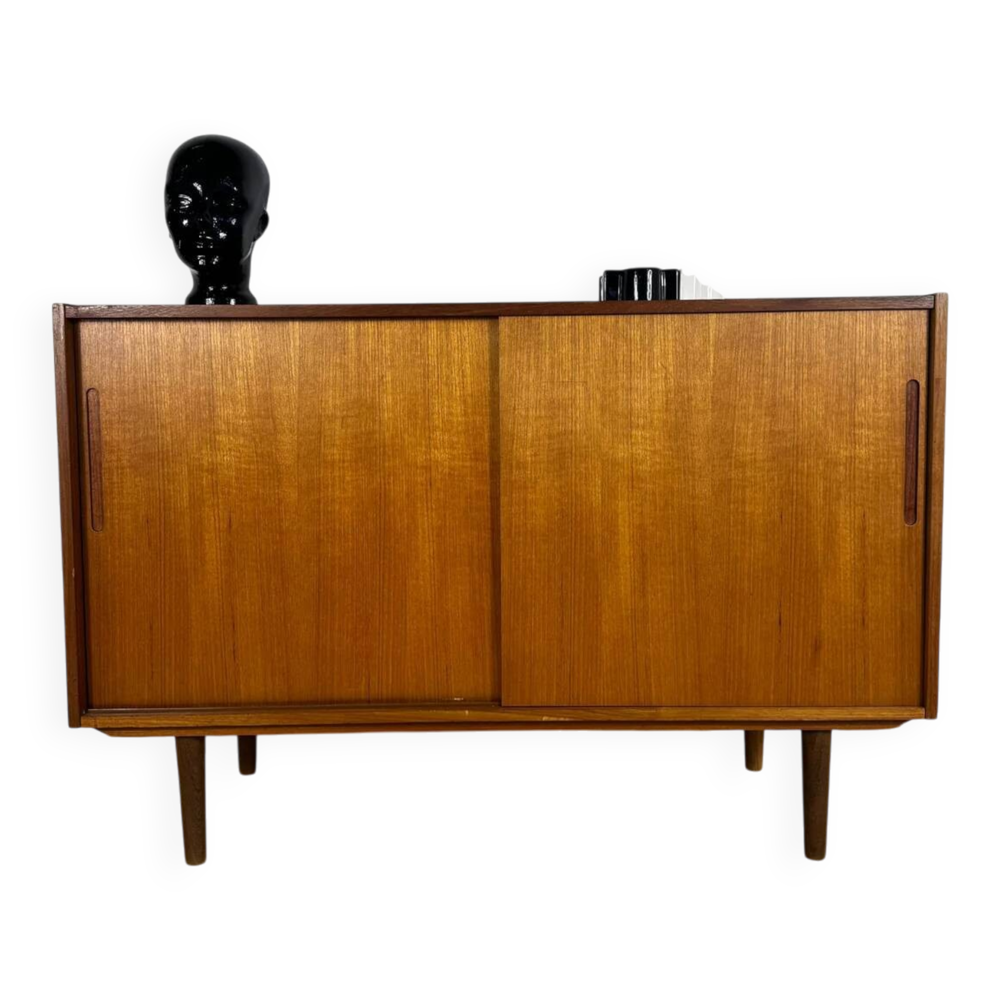 Danish teak sideboard with sliding doors – 1960s