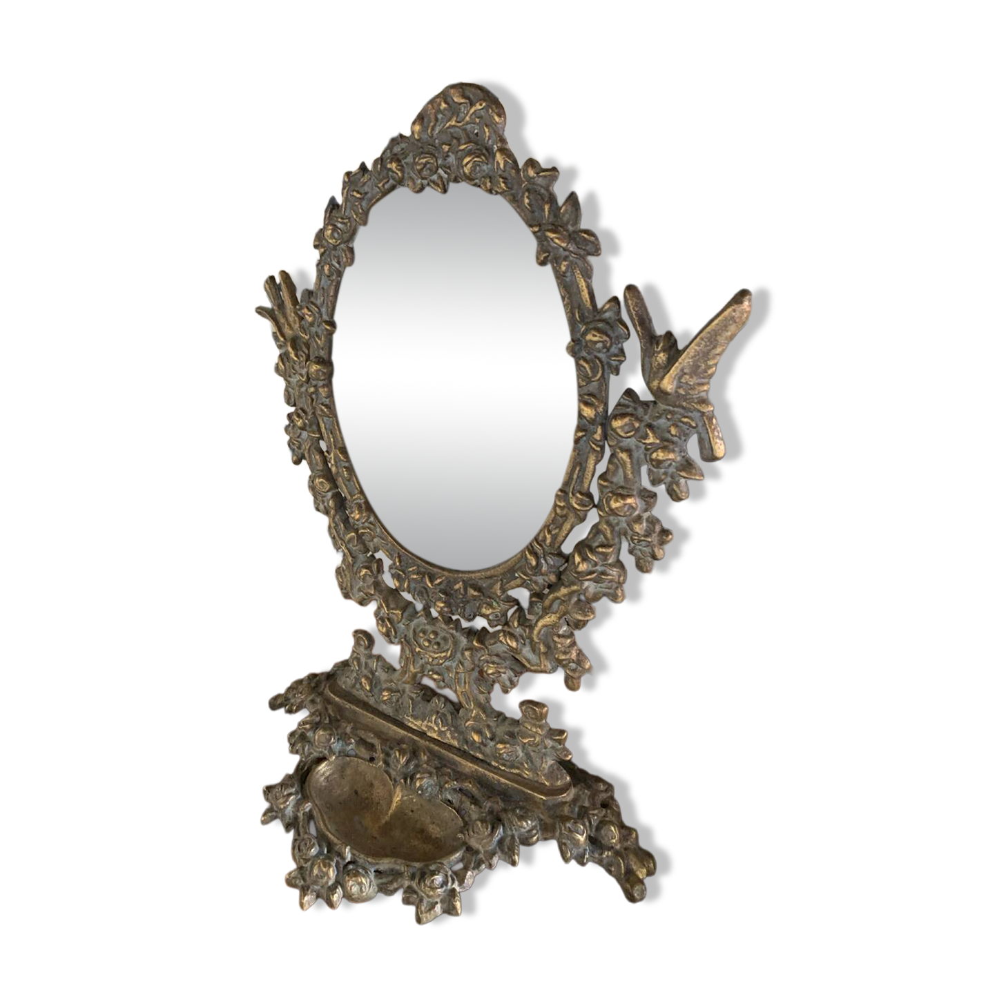 Psyche mirror in brass