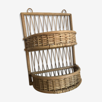 Rattan shelf