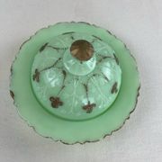 Bonbonnière opaline vert jade