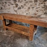 Antique beech table, France early 20th century