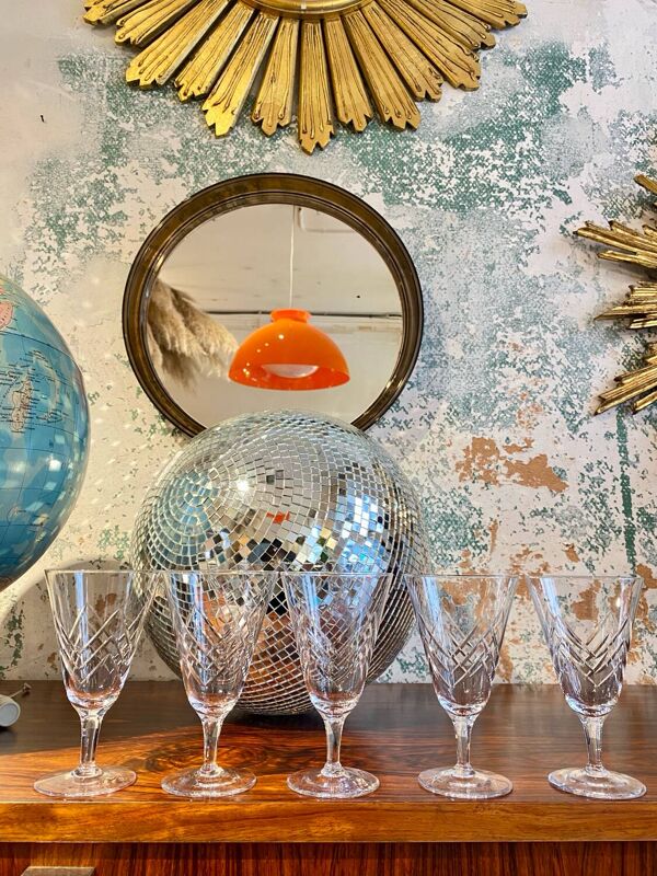 Lot de 6 verres à vin verrerie de Doyen