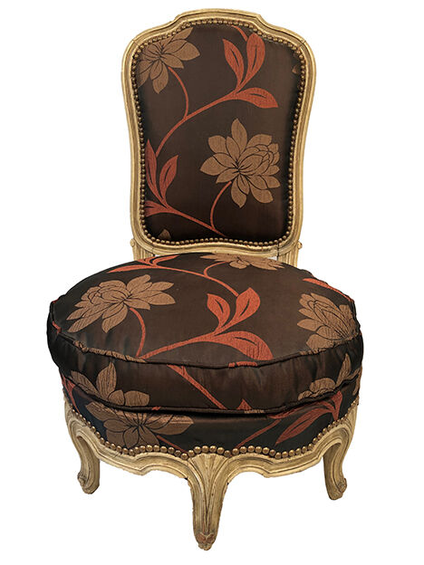 Chaise de style Louis XV en bois laqué XXème