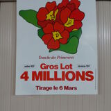 Original National Lottery Poster Slice of Primeveres 1985 by Jacques Bondu