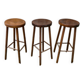 Trio of Vintage 70s Stools