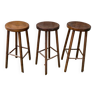 Trio of Vintage 70s Stools