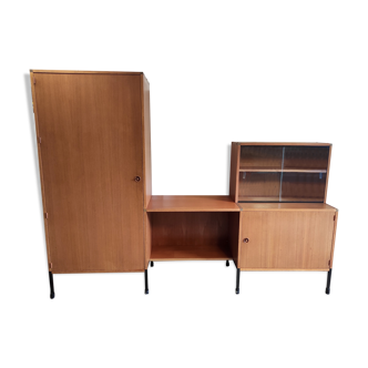 Meuble de rangement asymétrique A.R.P. pour Minvielle – années 50/60