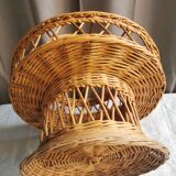 Vintage rattan bar basket