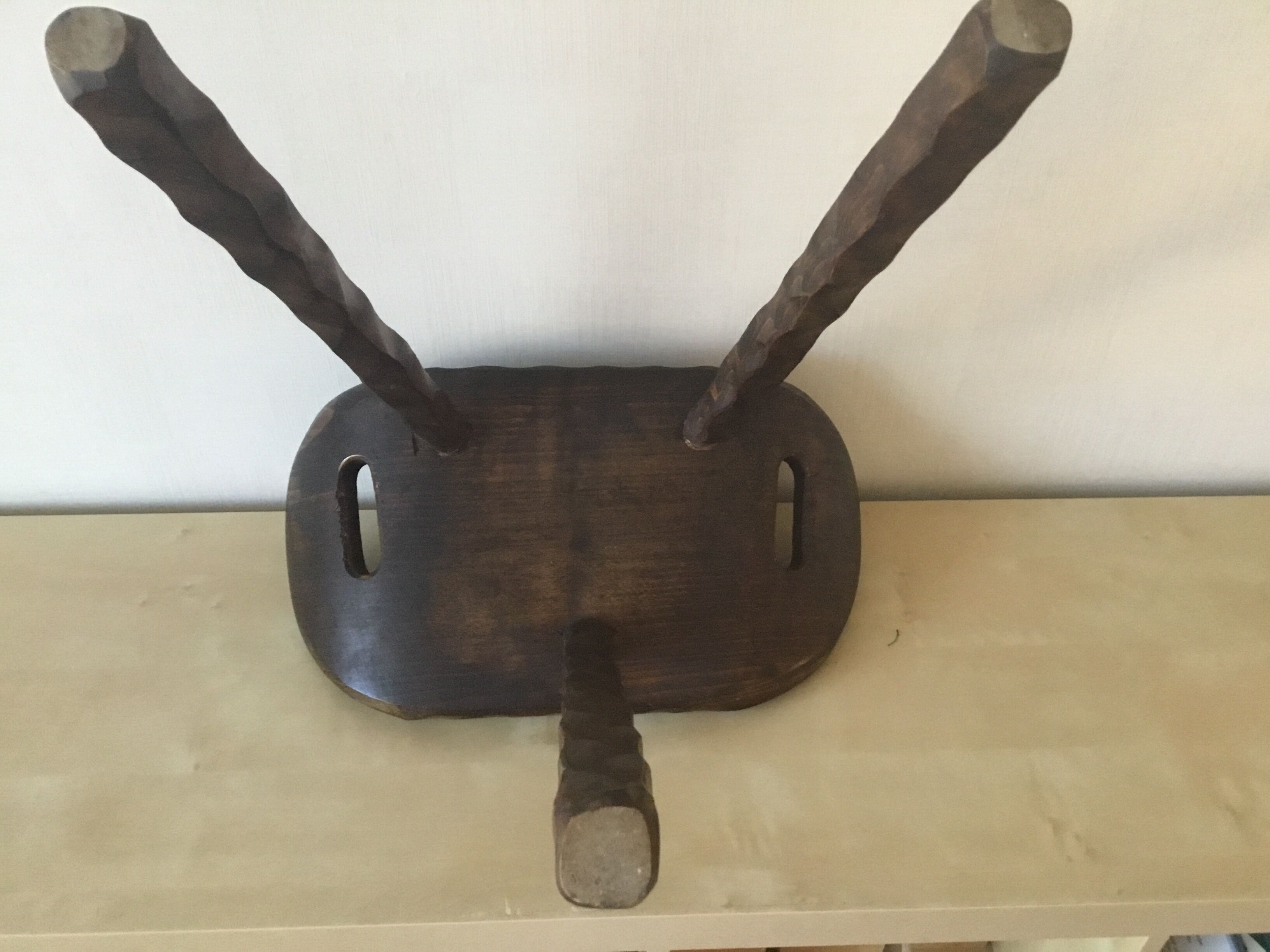 Brutalist tripod stool