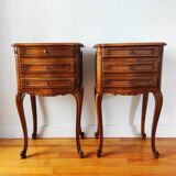 Pair of Louis XVI style bedside tables