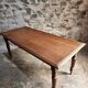 Antique oak dining table with drawer – France, early 20th century