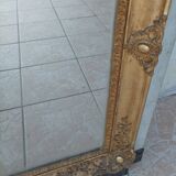 Empire trumeau mirror in wood and stucco
