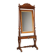 Antique Louis-Philippe mirror in carved walnut, Italy, 19th century.