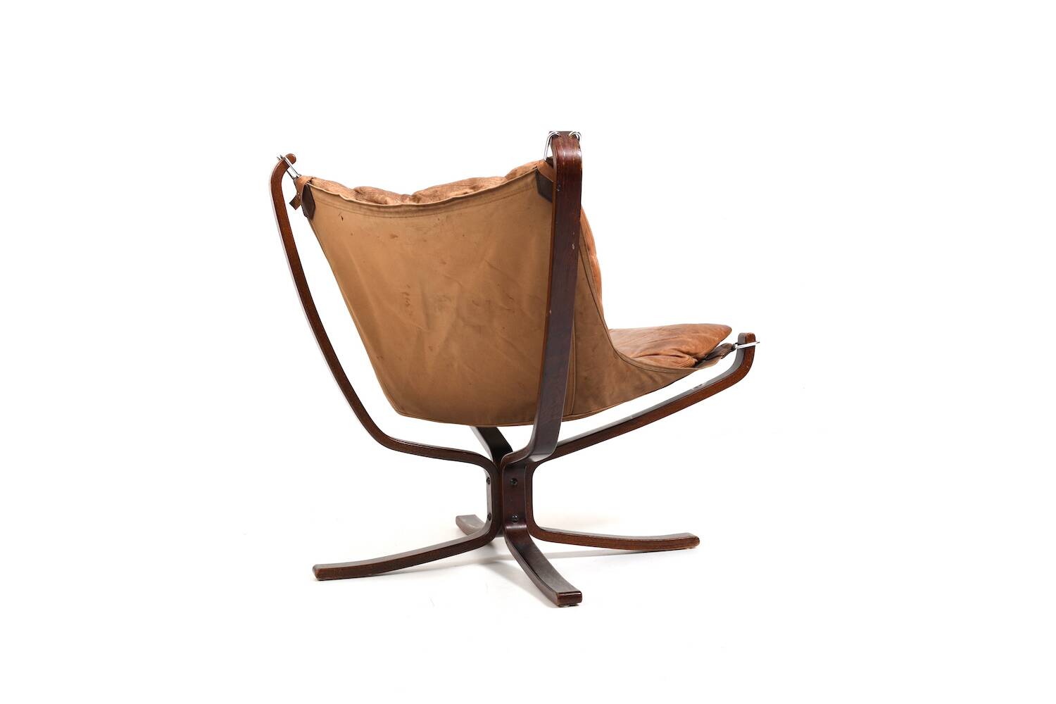 Sigurd Ressell Cognac Leather Falcon Chair 1970s
