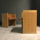 Pair of 1980's italian cubic armchairs
