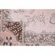 Tapis turc vintage en laine et coton rose noué à la main