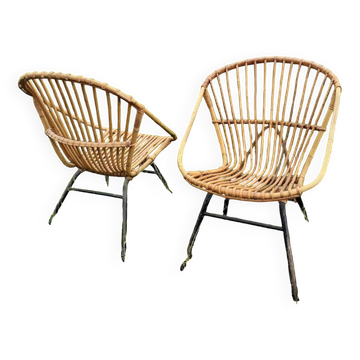 Fauteuils en rotin