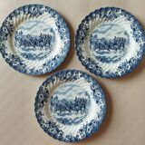 8 Johnson Bros "Coaching Scenes" English dessert plates