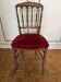 Napoleon III Chiavari Chair — Beaded Spindles — Crimson Velvet — France,