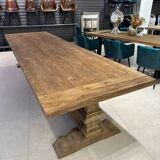 Spirito monastery table in solid oak - length 280 cm