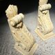 Moulded plaster bookends