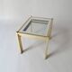nesting tables in gold metal and mirror vintage 1970s design