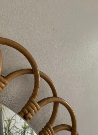 1960 Rattan Mirror