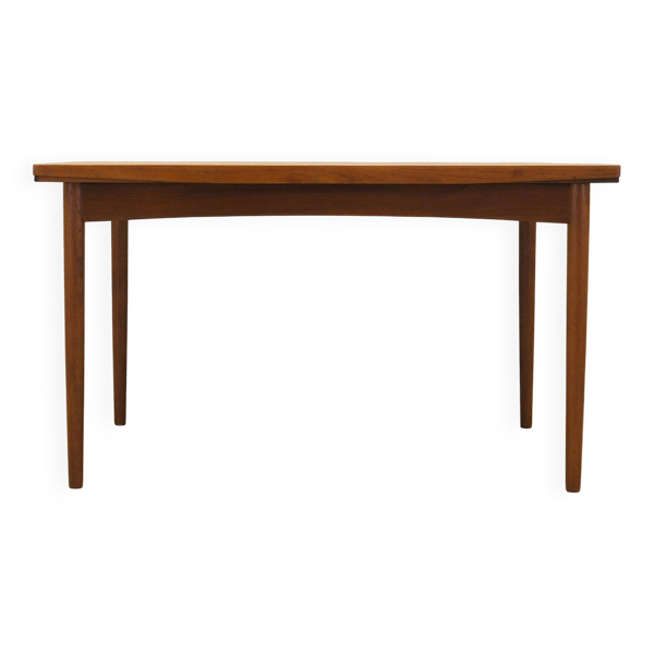 Table en teck, design danois, années 1960, fabriquée au Danemark