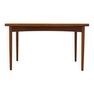 Table en teck, design danois, années 1960, fabriquée au Danemark