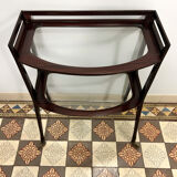 Mahogany and glass server from the 1950s