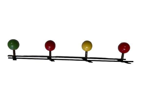 Metal coat rack in the style of Féraud