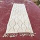 Vintage Beni Ouarain hallway rug in natural cream wool – 300 x 90 cm