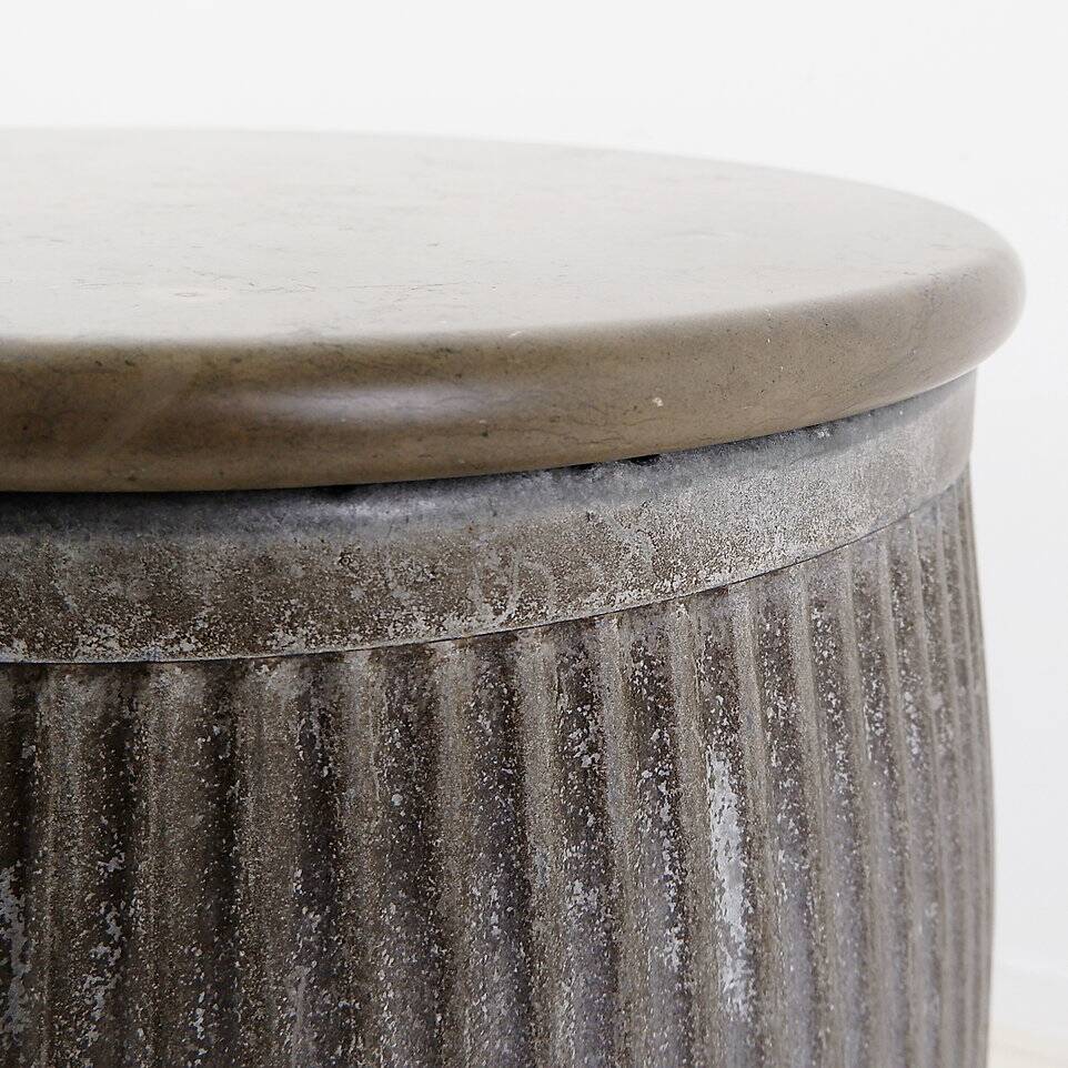 Vintage "Dolly Tub" Rival Side Table - Polished stone top - Circa 1930