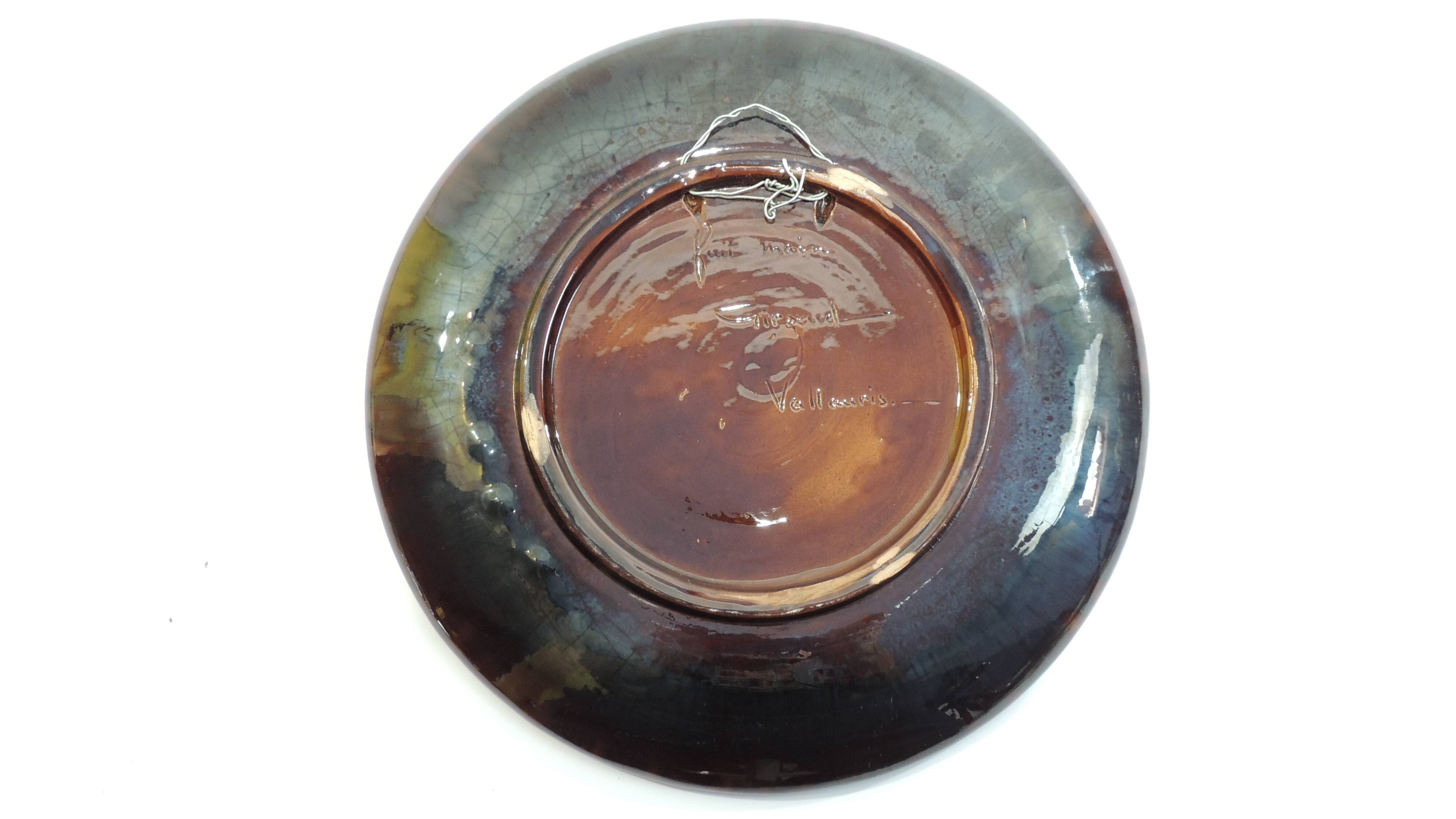 Magnificent "Soleil" dish Louis Giraud / Vallauris / Vintage