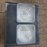 Pair of glass ceiling lights