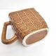 Ceramic pitcher decoration wicker style braided
