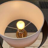 Vintage candle holder lamp in gilded bronze from the 19th century.