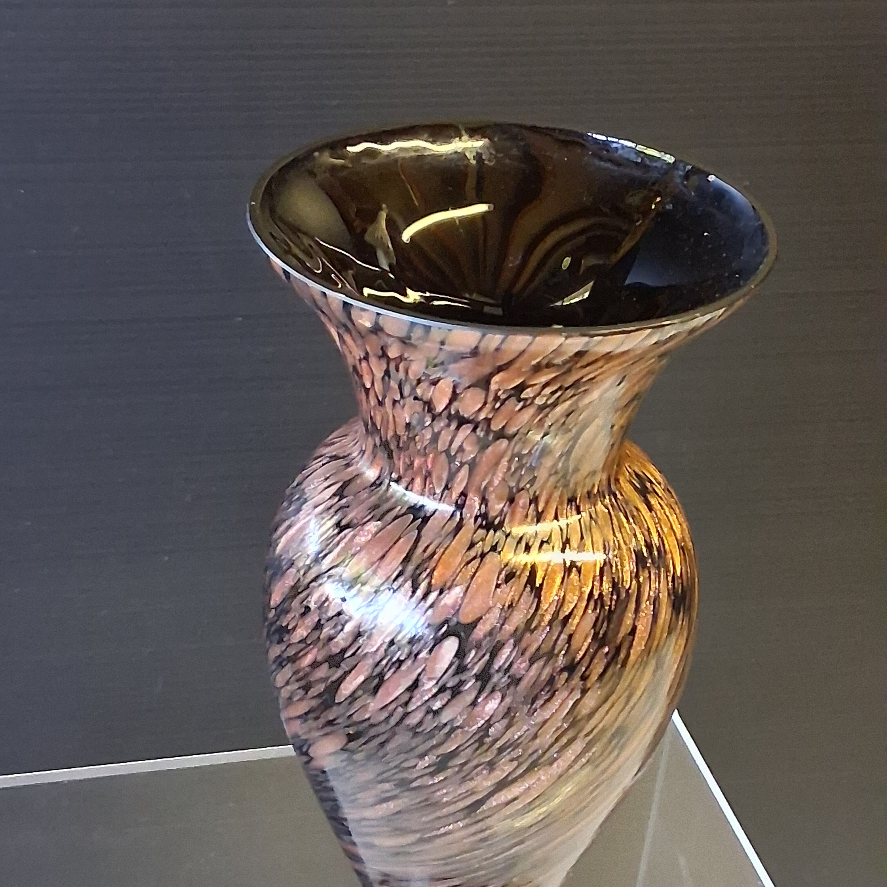 Black/brown vintage vase in very good condition.