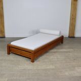 Pierre Chapo L03 Daybed In Solid Elm, France 1960s