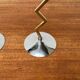 Italian postmodern metal candle holders, 1980s, set of 2