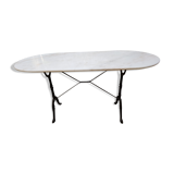 Bistro table in marble and cast iron