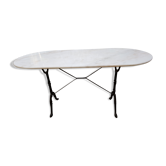 Table bistrot en marbre et fonte