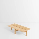 Sustainable design oak rectangular coffee table