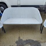 Black and white garden lounge