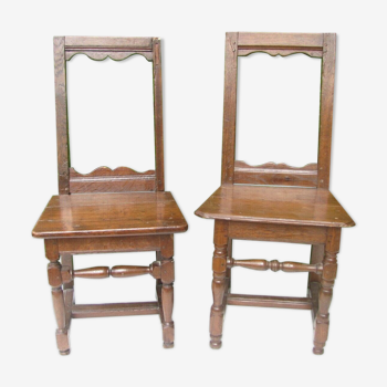 Pair of Lorraine chairs 19th Popular Art
