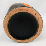 Walter Gerhards vintage vase in orange and brown fat lava, 1960